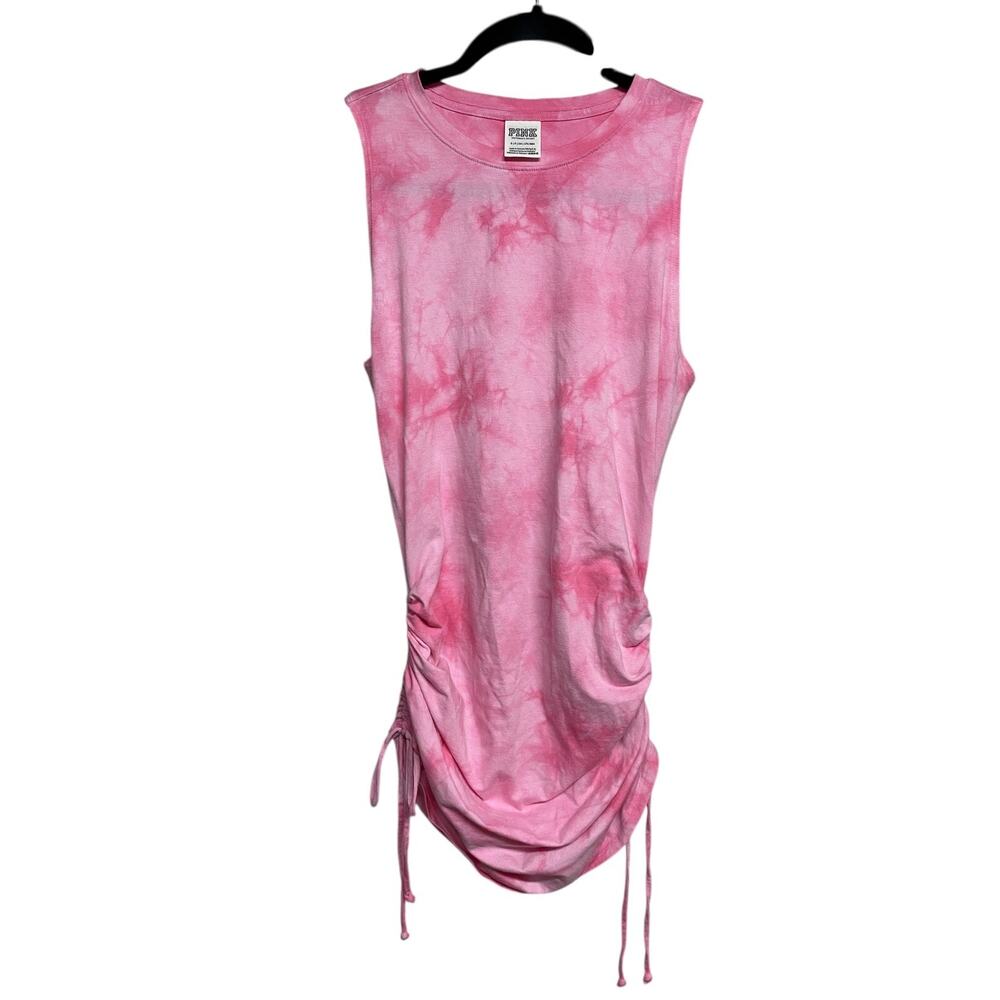 Victoria Secret PINK Women's Tie Dye Ruched Body Con Tank Dress Size small NWOT